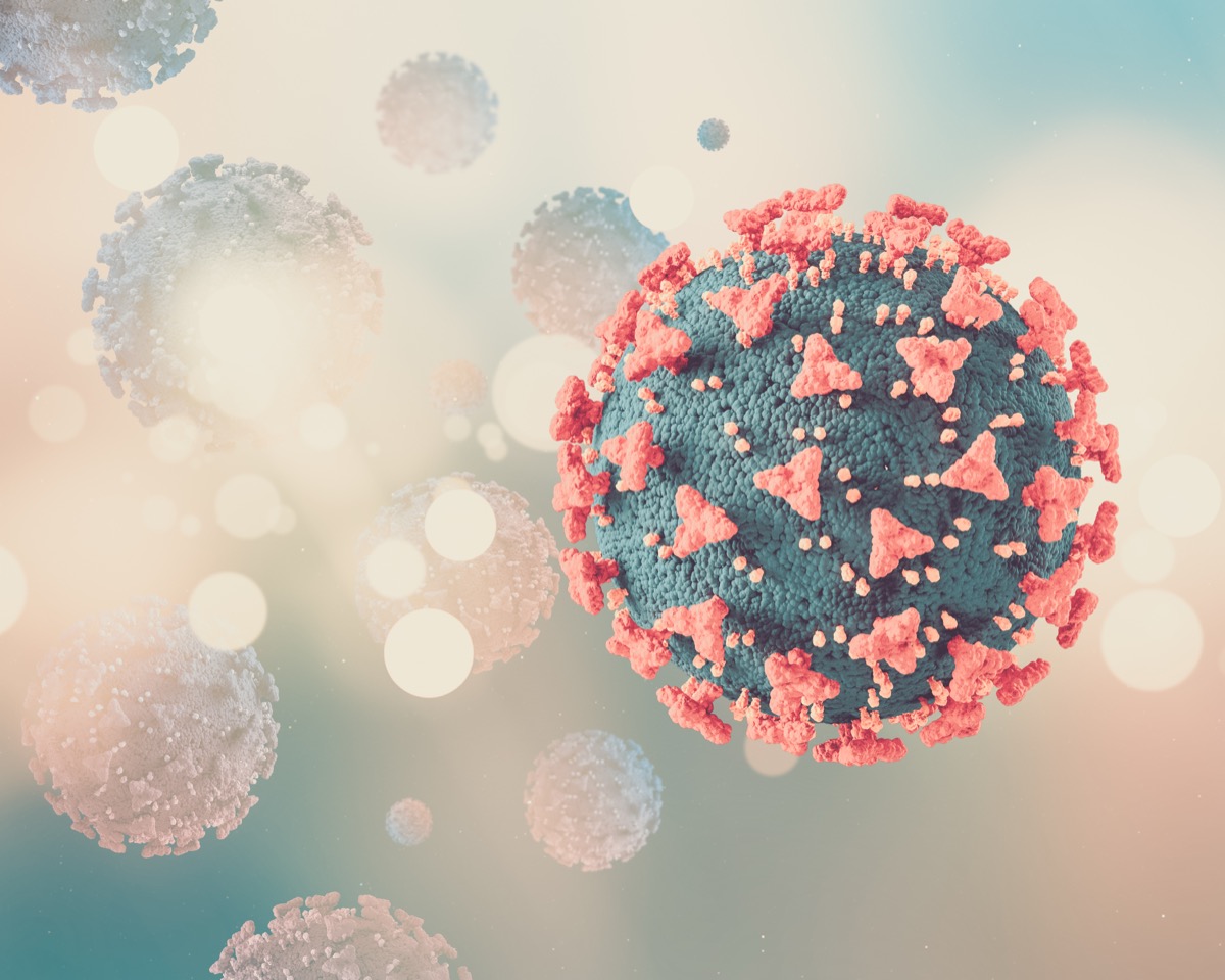 Representación del virus SARS-CoV-2